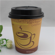 ¡Caliente! ! ! Copa de papel café doble pared con logotipo de diseño Custome